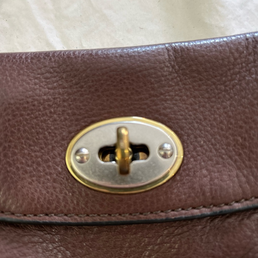 Vintage Y2K FOSSIL Small Leather Crossbody Bag Brown - Picture 4 of 11